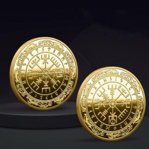 Tarot Supplies - The Rune coin with Vegvisir symbol